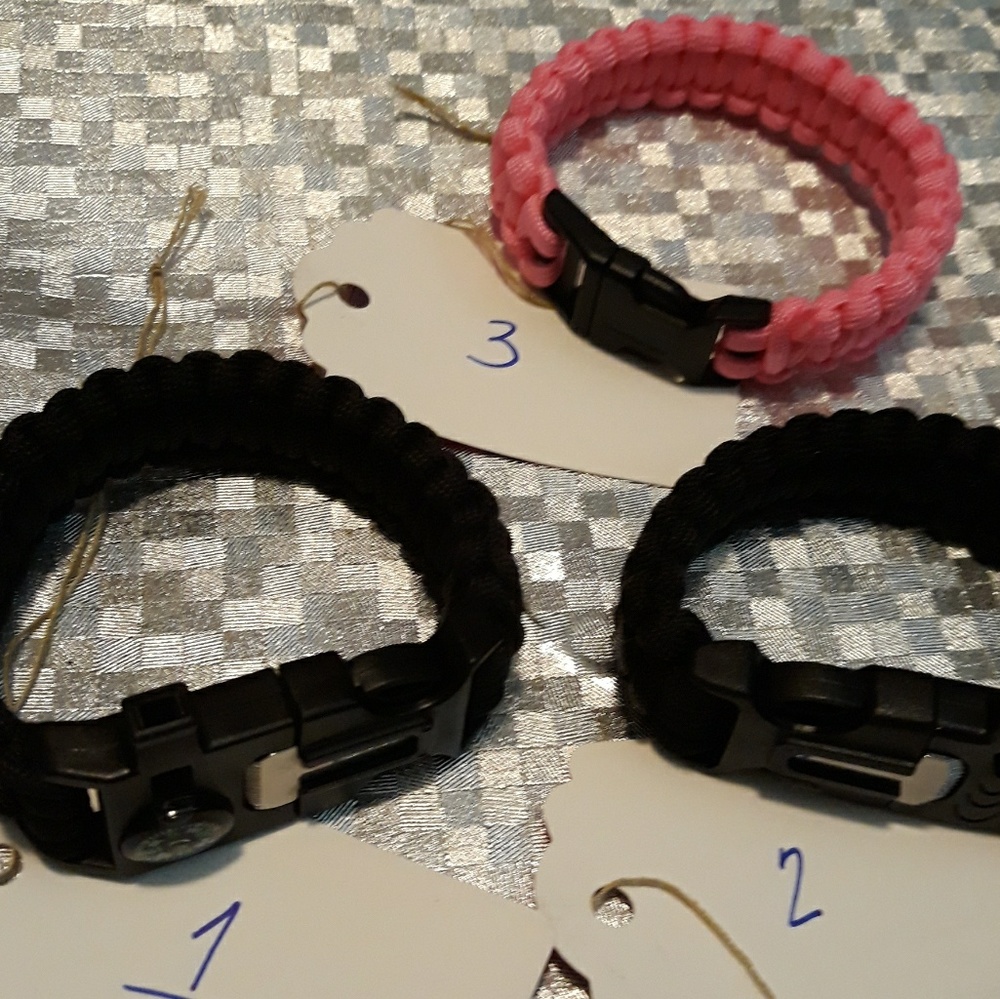 3/$15 Parachute cord bracelets